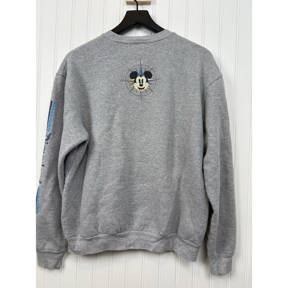 Disney Gray Cropped Printed Theme Park Crew Neck Sweater - Medium #171 - Picture 7 of 13